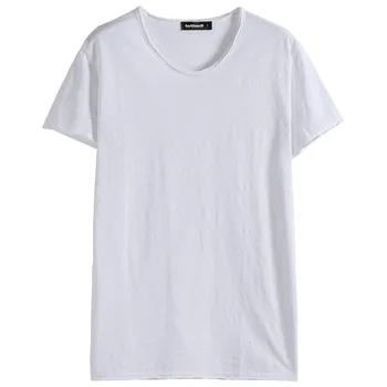2143-kort-langærmet t-shirt tendens halv-ærmet tøj nyt mænds bunden shirt T-shirt