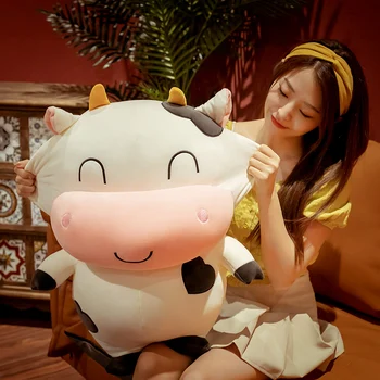 1 stk 35 cm fyld mælk Koen Legetøj Blød Plys Kvæg Dukke Simulering Animationsfilm Dejlig ko, der Dukker Valentine Gave til Kæreste