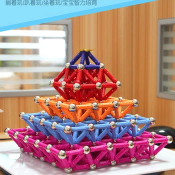 LFAYER DIY Magnet Toy Barer Magnetiske byggeklodser Byggeri Legetøj Til Børn Designer Pædagogisk Legetøj For Børn