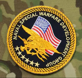 Broderi NAVAL SPECIAL Patch Militære Amerika Flag Taktiske Patch Klud, der er Krog Og Løkke Moral Armyband Hær Bekæmpe Badge 2stk
