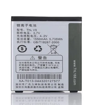 Jinsuli Oprindelige ThL V9 Batteri 1550Mah Batteri til for THL V9 Smartphone på lager Gratis Fragt + Tracking Nummer