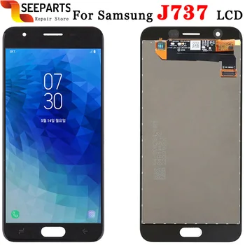 LCD-For Samsung Galaxy J7 2018 J737 LCD-Skærm Touch screen Digitizer Assembly Reservedele J737A J737P J737V J737T Skærm