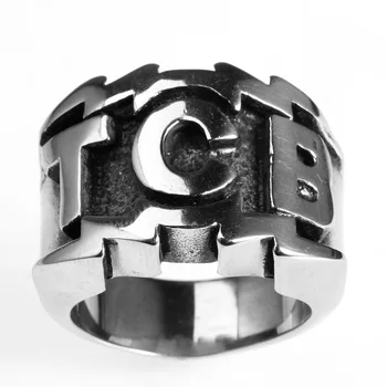 Nye rustfri ring mænd 's smykker engros brev TCB titanium stål ring