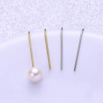 2 Farve 925 Sølv Perle Øreringe Mode Dråbe Øreringe Resultater Udsøgte Smykker Dele Fittings Kvinders Tilbehør