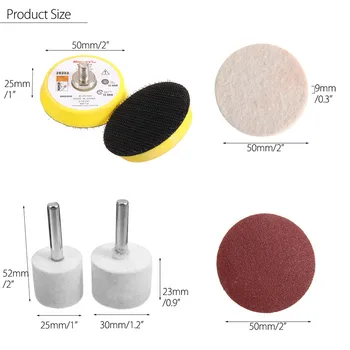 Cerium Oxid Polering Pulver Glas Polering-Kit Til Dybe Ridser Pulver Slibning Diske Puder Polering Værktøjer Sæt