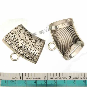 Diy tørklæde tilbehør vedhæng bail-stik oval stort hul sølv-tone metal fashion vinter smykker resultaterne 44*37*15mm 10stk