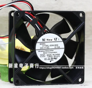 For NMB-MAT 3110KL-05W-B59 C27 Server Cooling Fan DC 24V 0.15 EN 80x80x25mm 3-wire