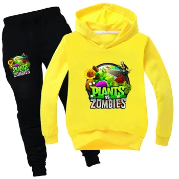 Planter Vs Zombies lille Barn Falder Tøj Drenge Bomuld Piger Toppe og Bukser Sæt Boutique Børn Tøj Trainingspak Kinderen