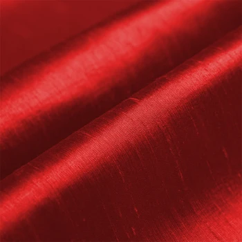Bomuld Importere avancerede doupion silke garn kryptering version af rød klud profil senior silke mode kjole stof