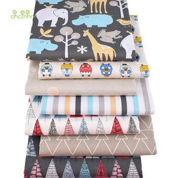 Chainho,Nye Tegneserie,7pcs/Masse,Trykt Bomuld Twill Stof,Patchwork Stof,DIY Syning, Quiltning Materiale Til Baby&Børn
