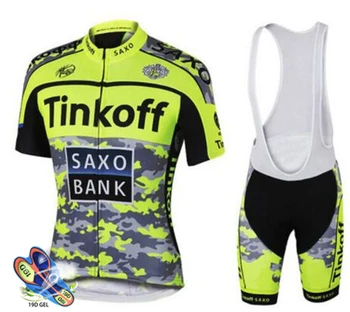 2020 Saxo Bank Tinkoff Ropa Ciclismo de carreras Ropa Ciclismo Jersey 19D bib shorts cykling jersey sat triathlon skinsuit