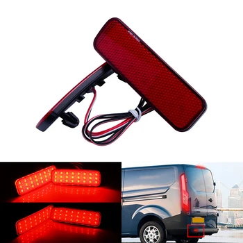 ANGRONG 2x Rød 24 LED Bageste Kofanger Reflektor Lys For Ford Transit Van Tilpasset Connect 2013+