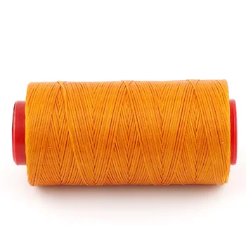 Orange 250 Meter 1mm Fladskærms Voks Voks Tråd Snor Syning, Håndværk for DIY Læder Hånd Syning 7