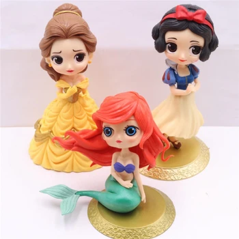 Disney Nye prinsesser figur Legetøj Dukker Snow White Rapunzel Ariel, Askepot og Belle Havfrue Kids Tal Legetøj piger gave