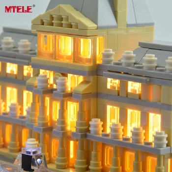 MTELE Brand LED Light Up Kit For Arkitektur Louvre byggesten, der er Kompatibel Med 21024 (inkluderer Ikke model)