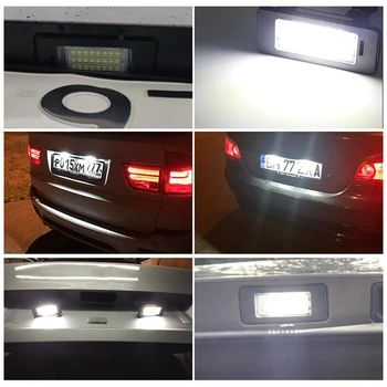 2STK LED Bil Nummerplade Lys Tilbehør Til Mercedes Benz GLK-KLASSE X204 2007 2008 2009 2010 2011 2012 2013
