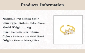 Ægte 925 Sterling Sølv Justerbar Ring Smykker Europæiske og Amerikanske Hest Øje Zircon Åbne Ringe Til Fødselsdag Charmerende Gave