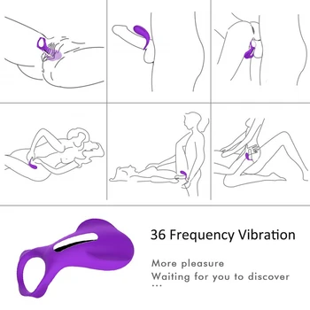 Forsinkelse Sædafgang Penis Vibrationer Ring Klitoris Stimulator Voksen sexlegetøj til Kvinder, sexlegetøj til Par Klitoris Vibrator