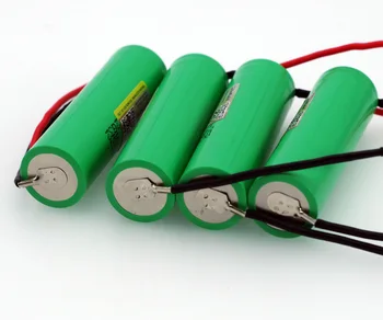 6stk/masse LiitoKala Nye 18650 2500mAh Genopladelige batteri 3,6 V INR18650-25R 20A decharge + DIY Silica gel Kabel
