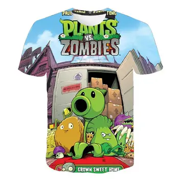 2020 Nye Planter Vs Zombies Trykte T-Shirts Dreng Pige Sweatshirt Kids Spil Peashooter 3D-Print Children ' s Casual 4-20 År Gammel