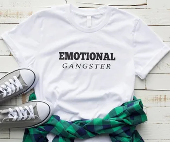 Følelsesmæssige gangster Kvinder tshirt Bomuld Casual Sjove t-shirt Dame-Yong Pige Top Hipster Tee Drop Skib S-326