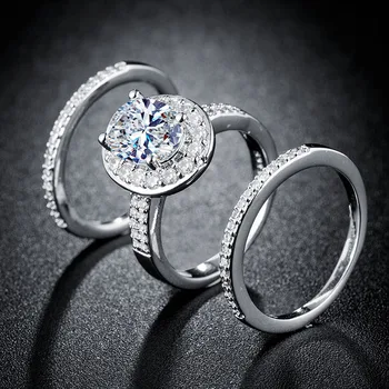 2021 nye luksus runde 925 sterling sølv ring sæt afrika til kvinder, dame jubilæum gave smykker dropshipping R5393