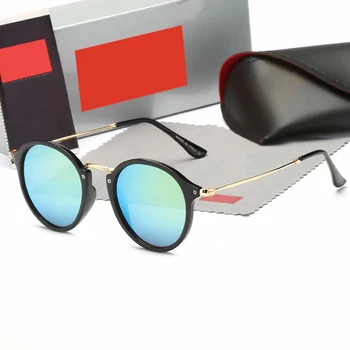 2020 Nye Ankomst Runde Solbriller belægning Retro Mænd kvinder Brand Designer Solbriller Vintage spejlet briller