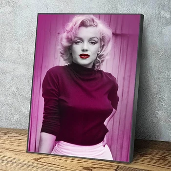 Udskriver Maleri Pink Marilyn Monroe Modulære Billeder Lærred Dame Smuk Væg Kunst, Indretning, Moderne Sengen Baggrund Plakat