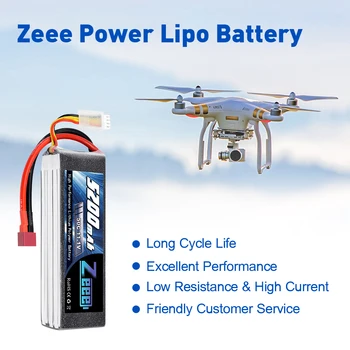 2units Zeee 11.1 V 50C 5200mAh 3S Lipo Batteri med Deans Stik Blød Sag for RC Fly DJI Quadcopter, RC Fly, Helikopter Bil