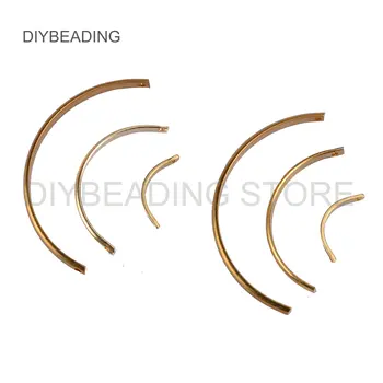20 Stk Buede Halv Cirkel Messing Finde til smykkefremstilling Metal Link-Stik Materiale Komponent Bulk Engros (1 eller 2 Huller)