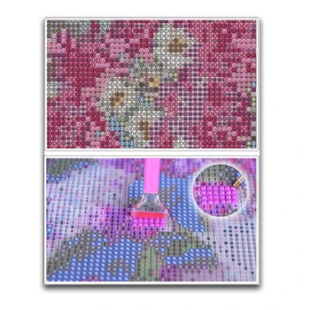Fuld SquareRound Bor 5D DIY Diamant Maleri Bjørn og lille pige 3D-Broderi Cross Stitch Mosaik Home Decor ZH