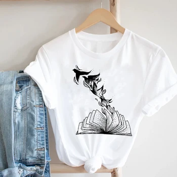 Kvinder Casual 90'erne Tegnefilm Bee Søde Forår Sommer Damer Pige Mode Tøj Print Tshirt Kvindelige Tee Top Grafisk T-shirt