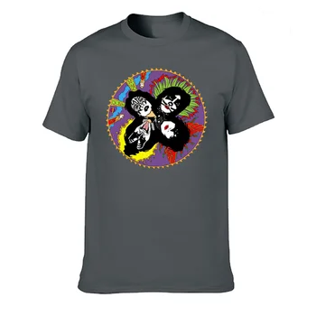 Kys T-Shirt Årgang 1980 Sjældne Rock Band Koncert tee 80 genoptryk shirt Mode kortærmet T-Shirt i Bomuld O-Neck Tops Tees