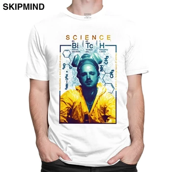 Mode Breaking Bad Jesse Pinkman T-Shirt Mænd kortærmede Heisenberg T-shirt Afslappet Videnskab Tshirt Ren Bomuld Tee Merch Gave
