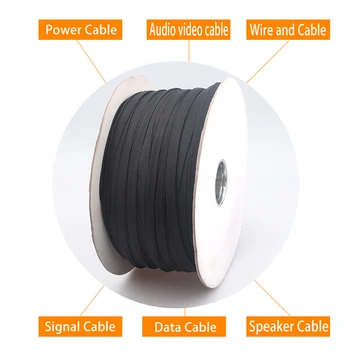 3 mm/5 mm/8 mm/12 mm/15 mm/20mm advanced sort ren bomuld stødabsorbering net lyd hifi-signal kabel-power kabel højttaler kabel-net