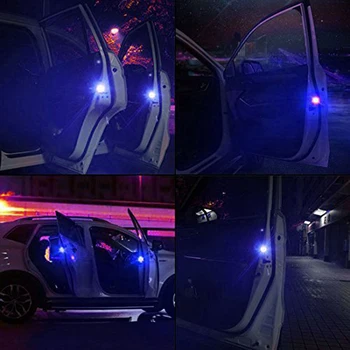 2STK Vej Nødblus Vejene Blinkende Nød LED-Lys Beacon med Magnetisk Base for Bil-og Udendørs Sport (Blå) Passer til Alle Biler