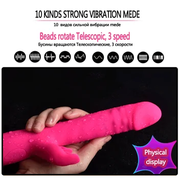 Doule Motorer Unikke Stål bolden Roterende Vibrator Til Kvinder G Spot Store Dildoer til Vaginal Vibrator Erotisk sexlegetøj til Voksne Par