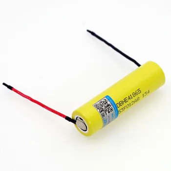 2stk VariCore HE4 2500mAh Li-lon 18650 Batteri 3,7 V Power Genopladelige batterier 20A decharge +DIY Silica gel Kabel