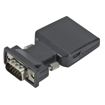 BGGQGG VGA Male to HDMI Female Konverter med Lyd Adapter Kabler 720/1080P For HDTV-Monitor, Projektor, PC, Laptop, TV VGA TIL HDMI
