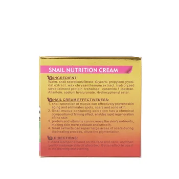 Sneglen Ansigtscreme Hyaluronsyre Fugter Anti Rynke Anti Aging Nourishing Collagen Sneglen Serum Day Cream Hud Pleje Produkt