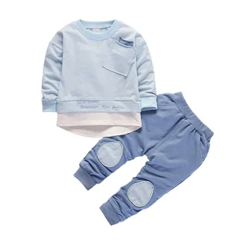 2020 Efteråret Børn Drenge Piger Modetøj Baby langærmet T-shirt Bukser 2stk Passer til Kids Tøj Sæt Barn Træningsdragter