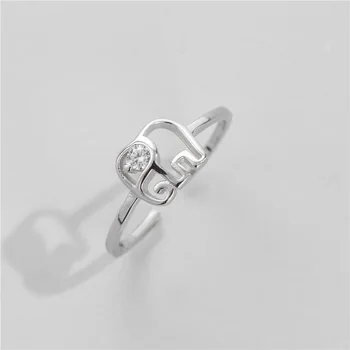 SODROV S925 sterling sølv, med søde dyr elefant ring kvindelige hule indre diamant koreansk pige enkel ring