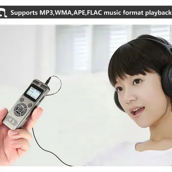 Grå Hemmelige Digital Audio Optager 8GB 16GB 32GB Professionel Bærbar Optager MP3 Til Business Support Op til 64G TF Kort