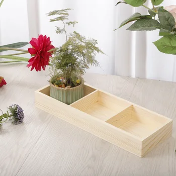 Anlægget Flower Pot Træ-Opbevaringsboks Uden Dækning, Dekoration Skuffe Sukkulent Plante, Urtepotte Desktop Divider Smykker Display Box