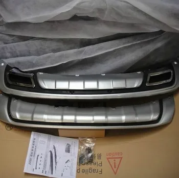 Gratis forsendelse 2 stk. Front-ABS Chrome Bageste stødfanger Protector Skid Plate til Kia Sportage R 2010 2011 2012 2013