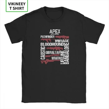 Apex-Legender Royale Ordliste T-Shirt til Mænd, Bomuld, Sjove T-Shirts Kamp Spil Tee Shirt Kort Ærme Toppe til Stede