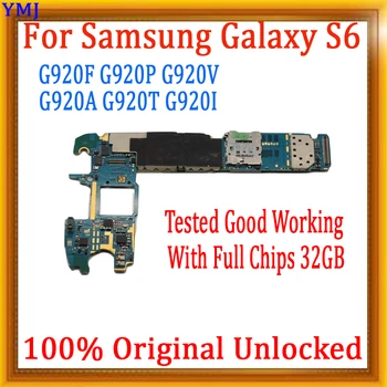 Original Unlocked Logic Board For Samsung Galaxy S6 G920F G920P G920V G920A G920T G920I Motherboard Android System