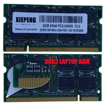 2GB 2Rx8 PC2-5300S 667MHz DDR2 2 gb 667 MHz Laptop Hukommelse 2G pc2 5300 Notebook-200-PIN SODIMM RAM