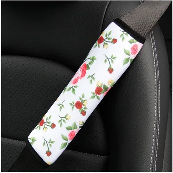 13 Stilarter, Bil Sikkerhed Belt Cover Beskytter Bløde Søde Blomster Auto Sikkerhedssele Adjuster Beskyttelse Shoulder Pad Protector Case