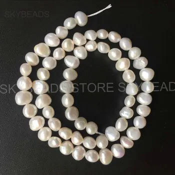 Naturlig Hvid kulturperle 3-4 mm 4-5mm 5-6mm 6-7mm 8-9mm Uregelmæssige Frihed Løse Perler til smykkefremstilling